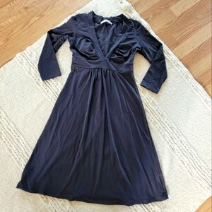 Susana Monaco Empire Waist Jersey Knit Knee Length Dress size M Gray